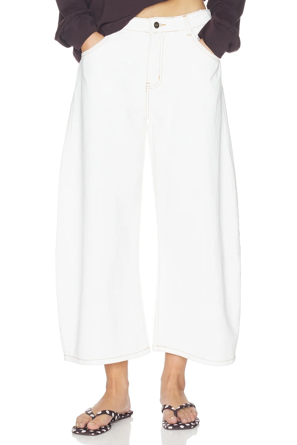Horseshoe Cropped Jeans - 1