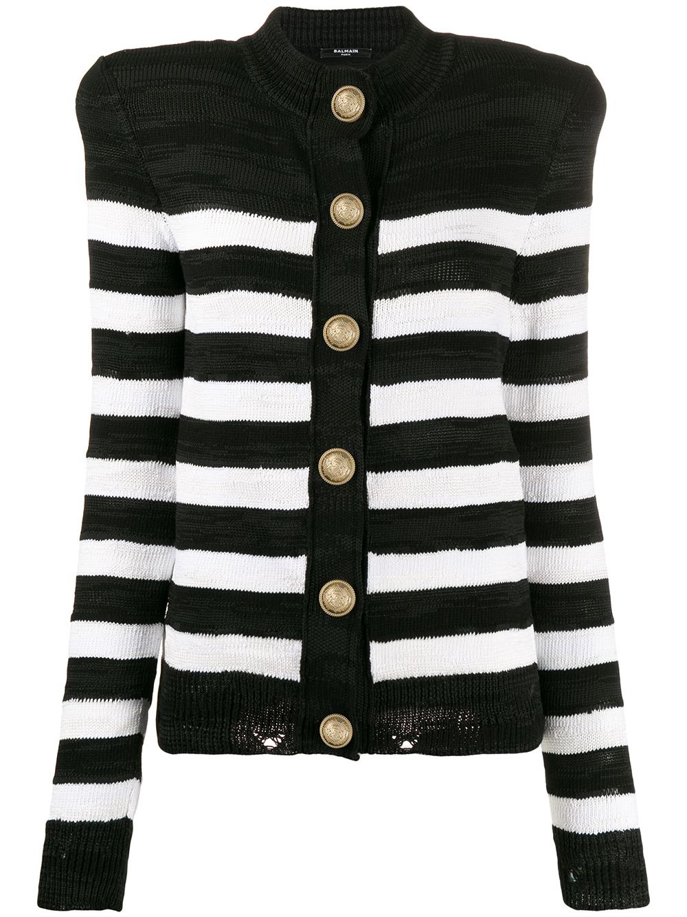 structured striped cardigan - 1