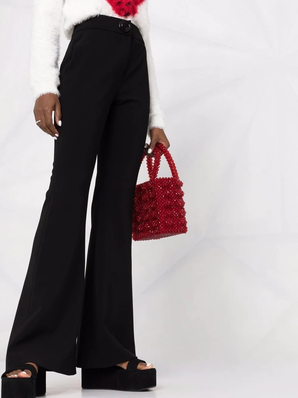 high waist flared trousers - 3