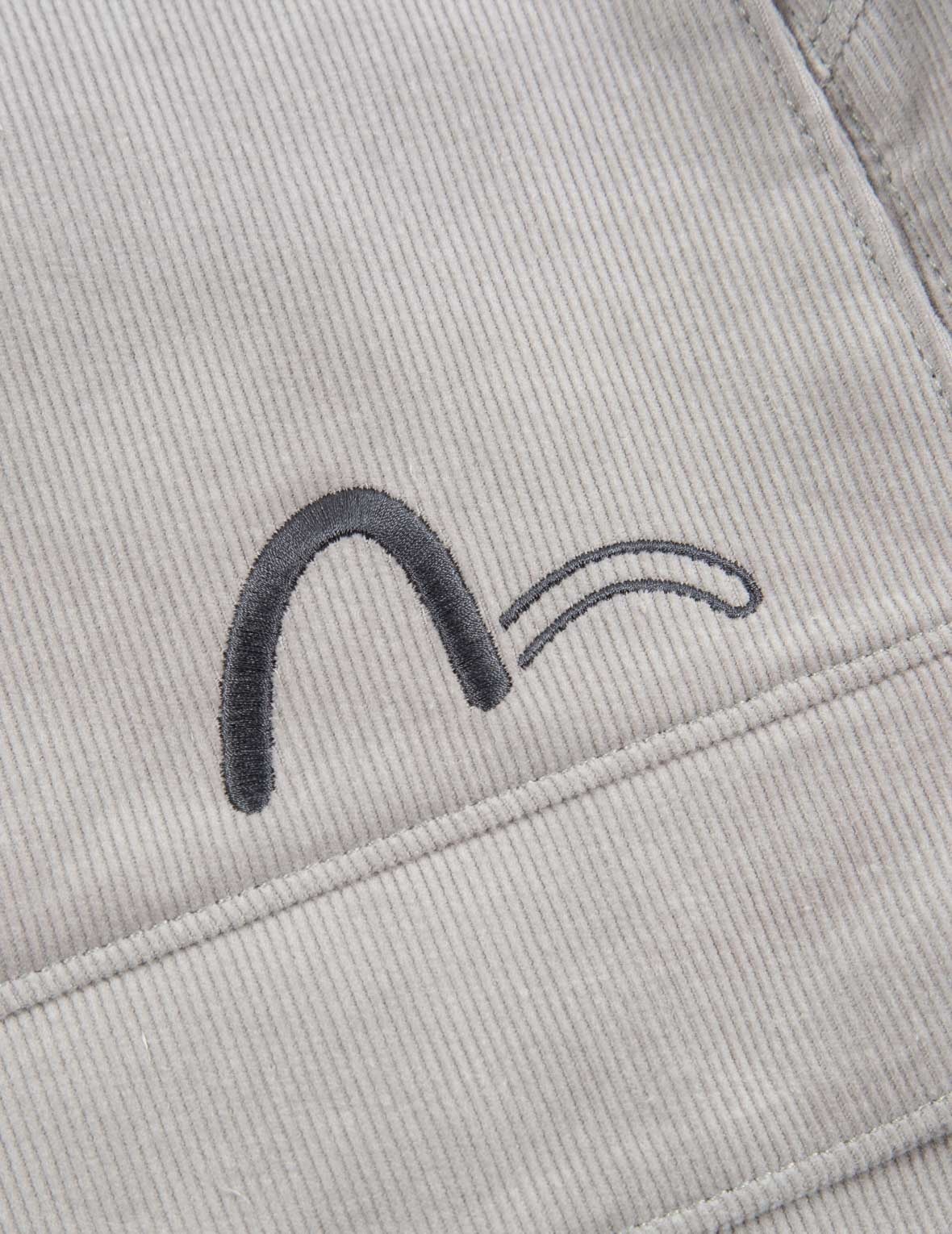Gradient Slogan Print Corduroy Cargo Pants - 8