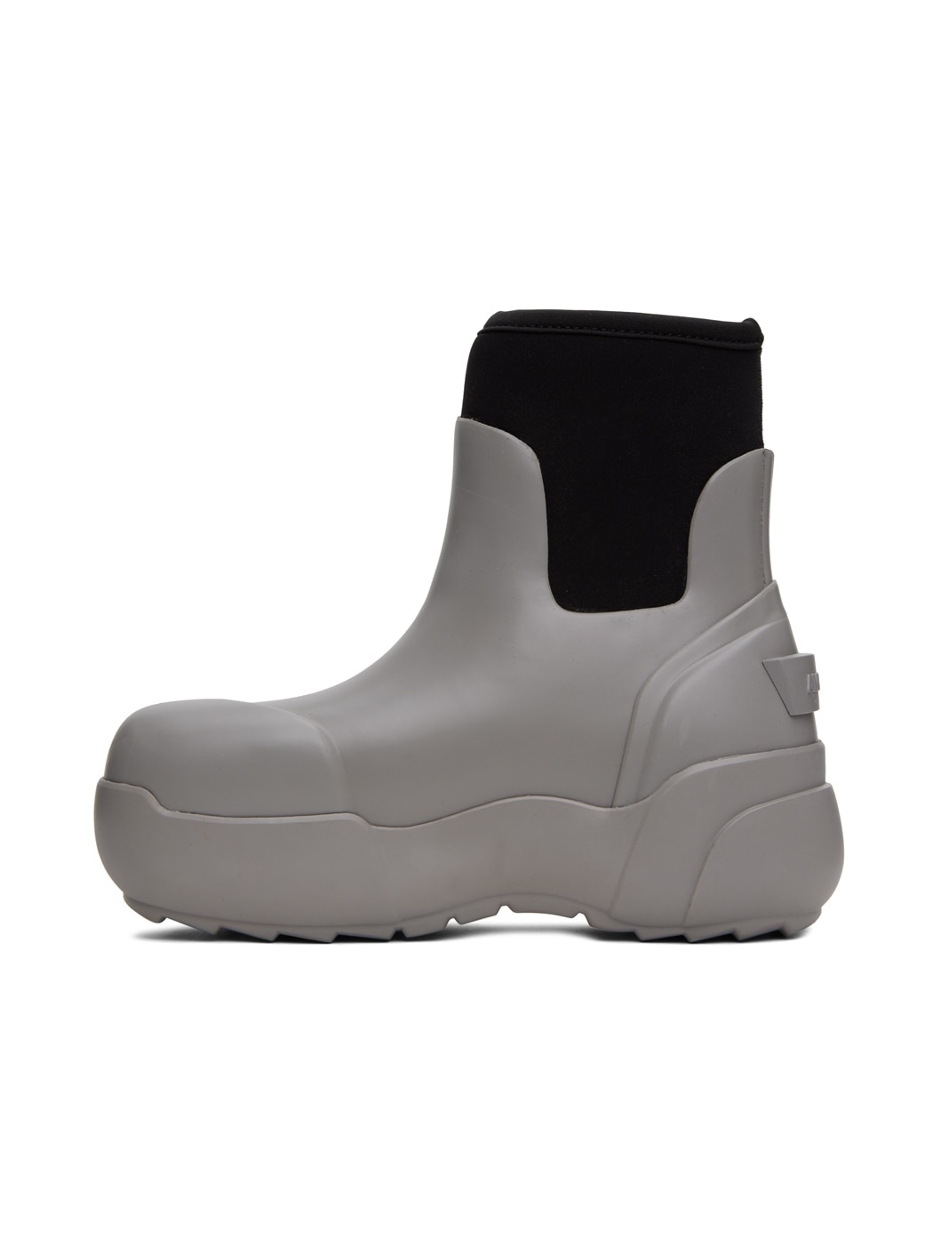 Gray & Black Square Toe Boots - 3