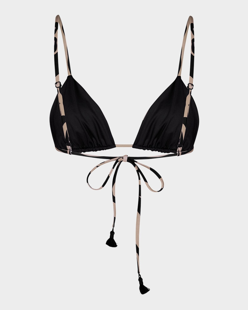 Johanna Ortiz Zebra Konibo Triangle Bikini Top outlook