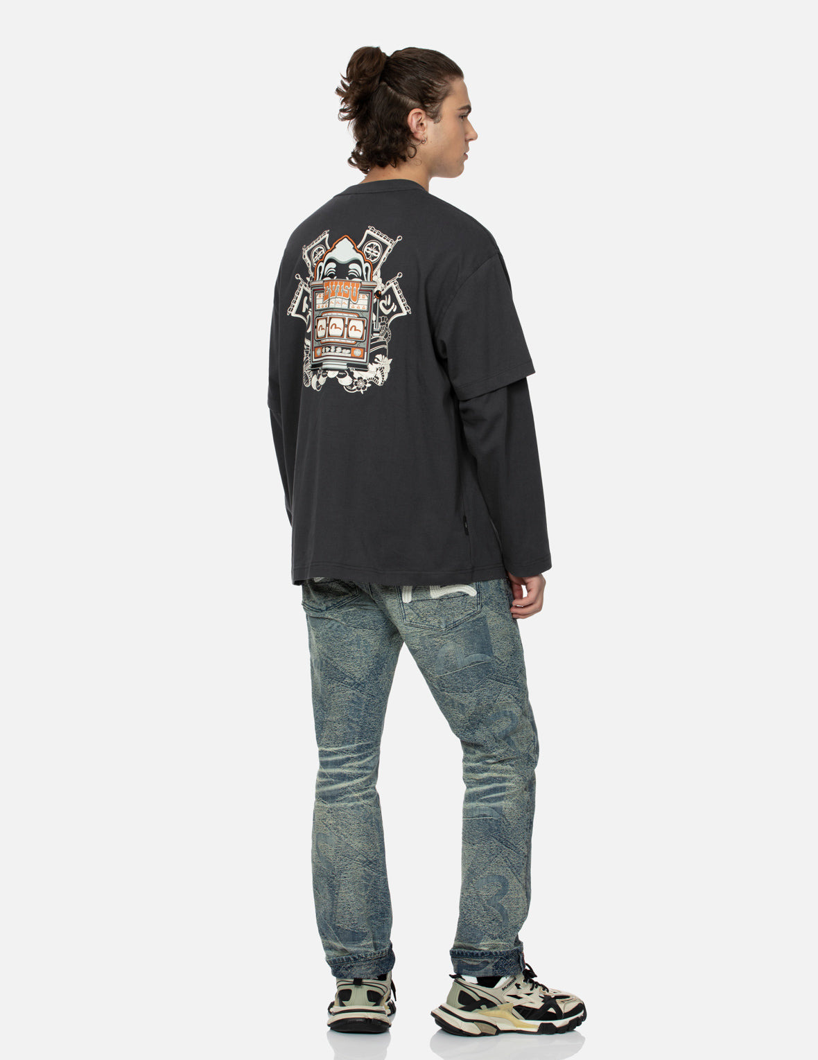 GODHEAD SLOT MACHINE PRINT LOOSE FIT  LONG-SLEEVE T-SHIRT - 3