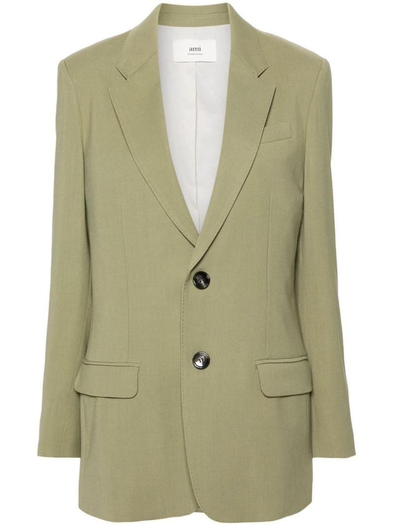 single-breasted textured blazer 1