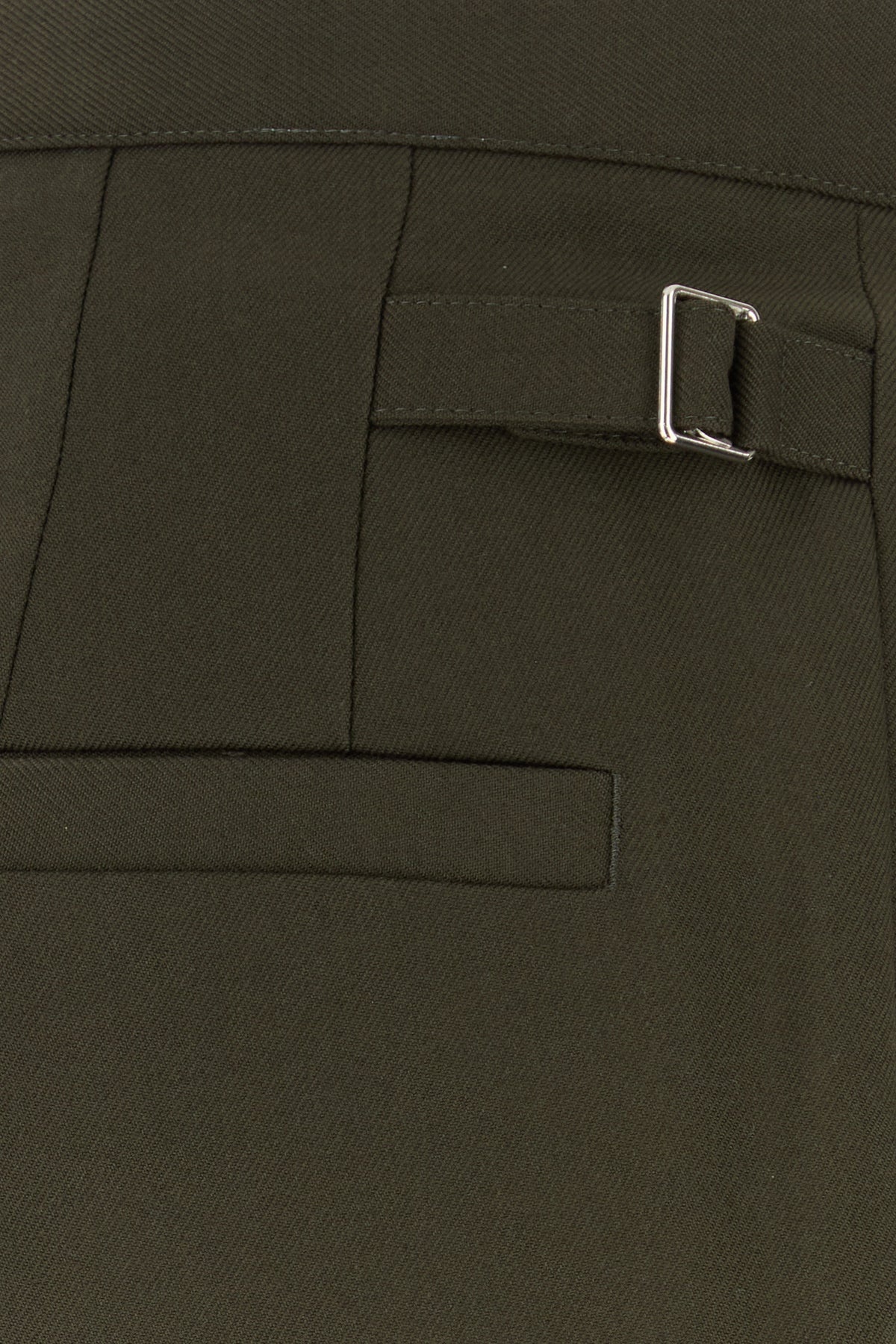 Olive green wool pant - 3
