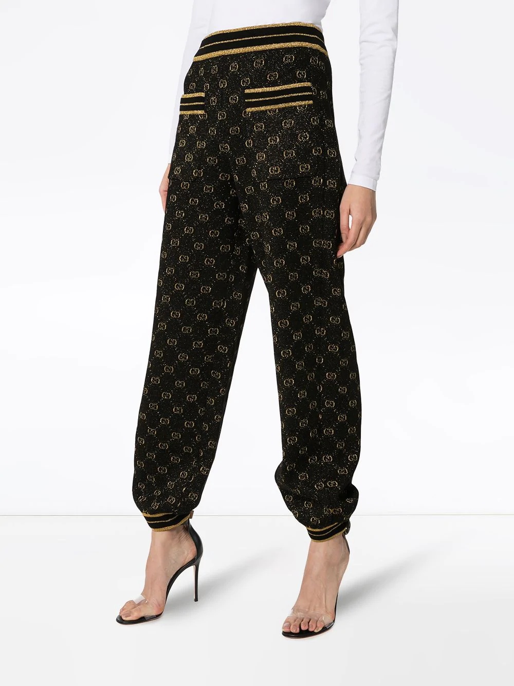 GG metallic track pants - 3