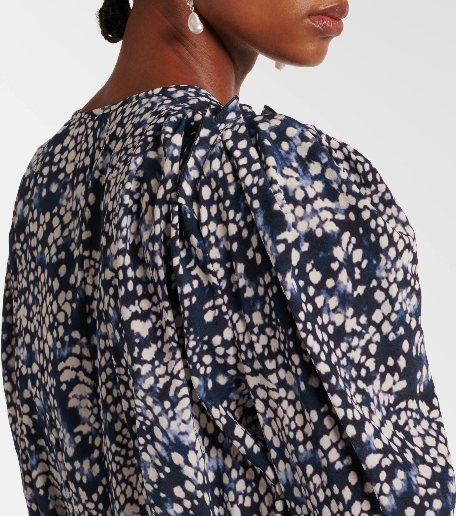 Zarga printed silk-blend blouse - 6
