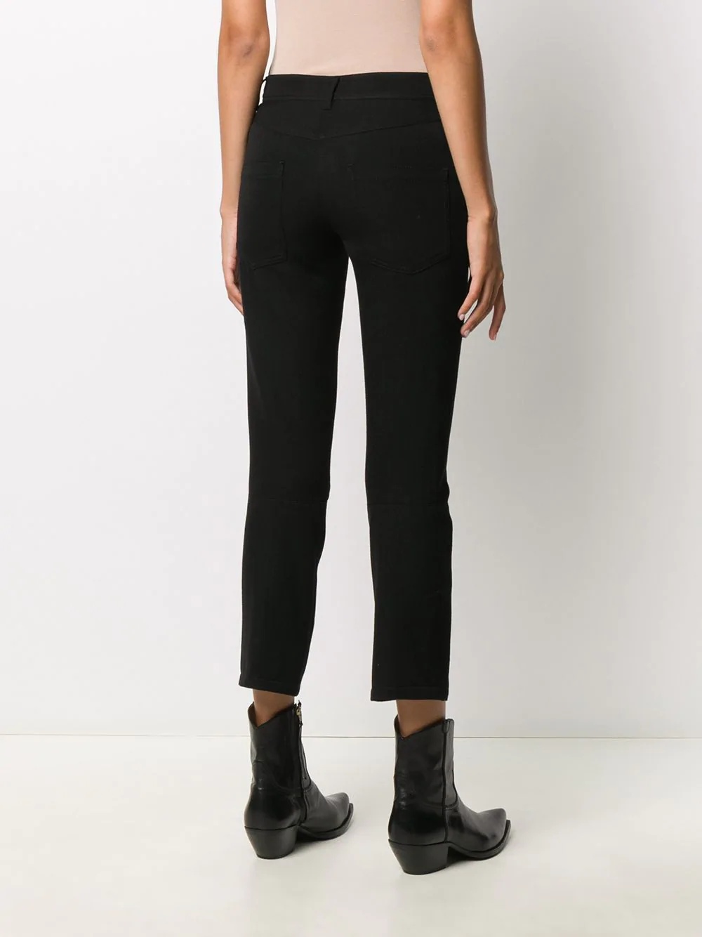 cropped straight-leg trousers - 4