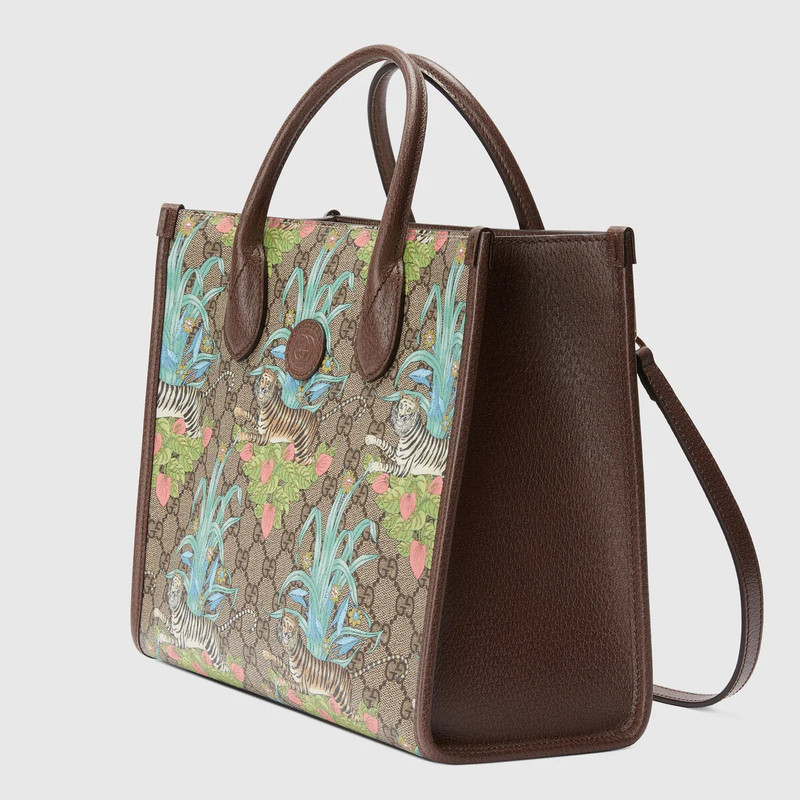 GUCCI Gucci Tiger GG small tote bag outlook