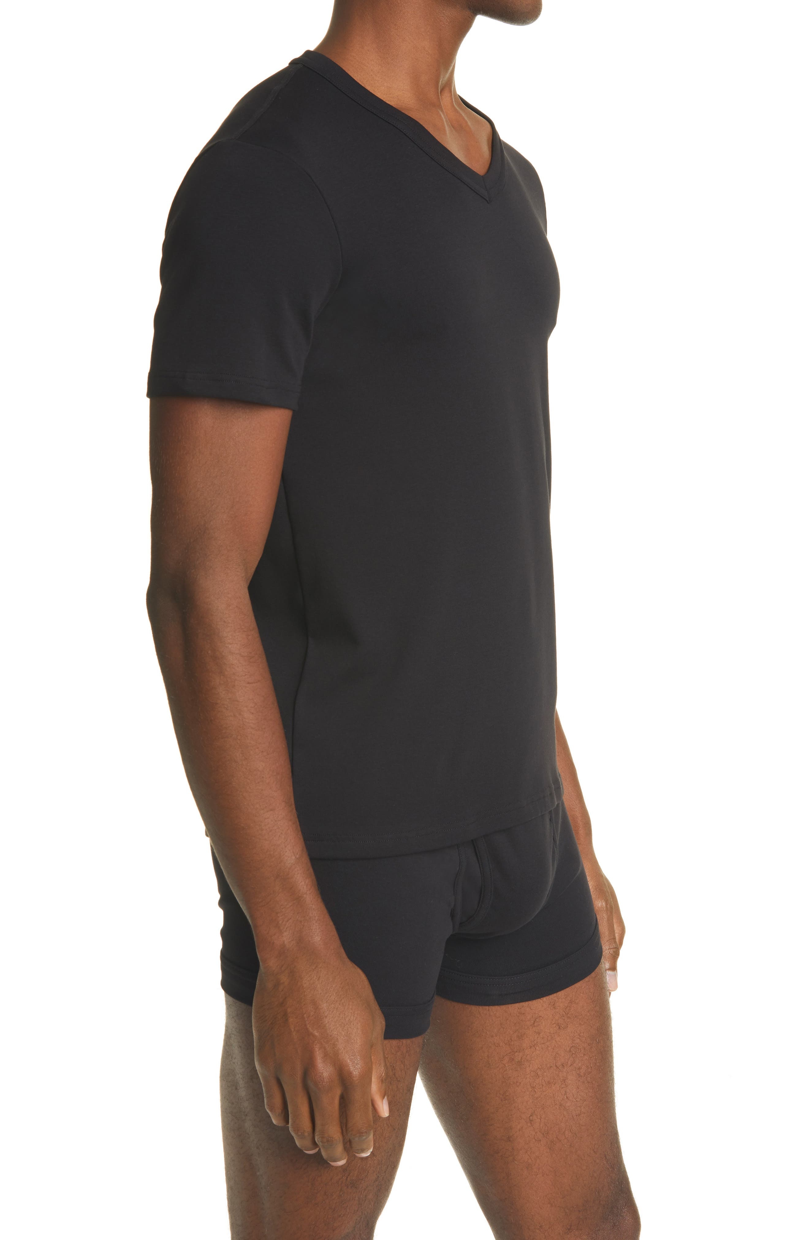 Cotton Jersey V-Neck T-Shirt - 3