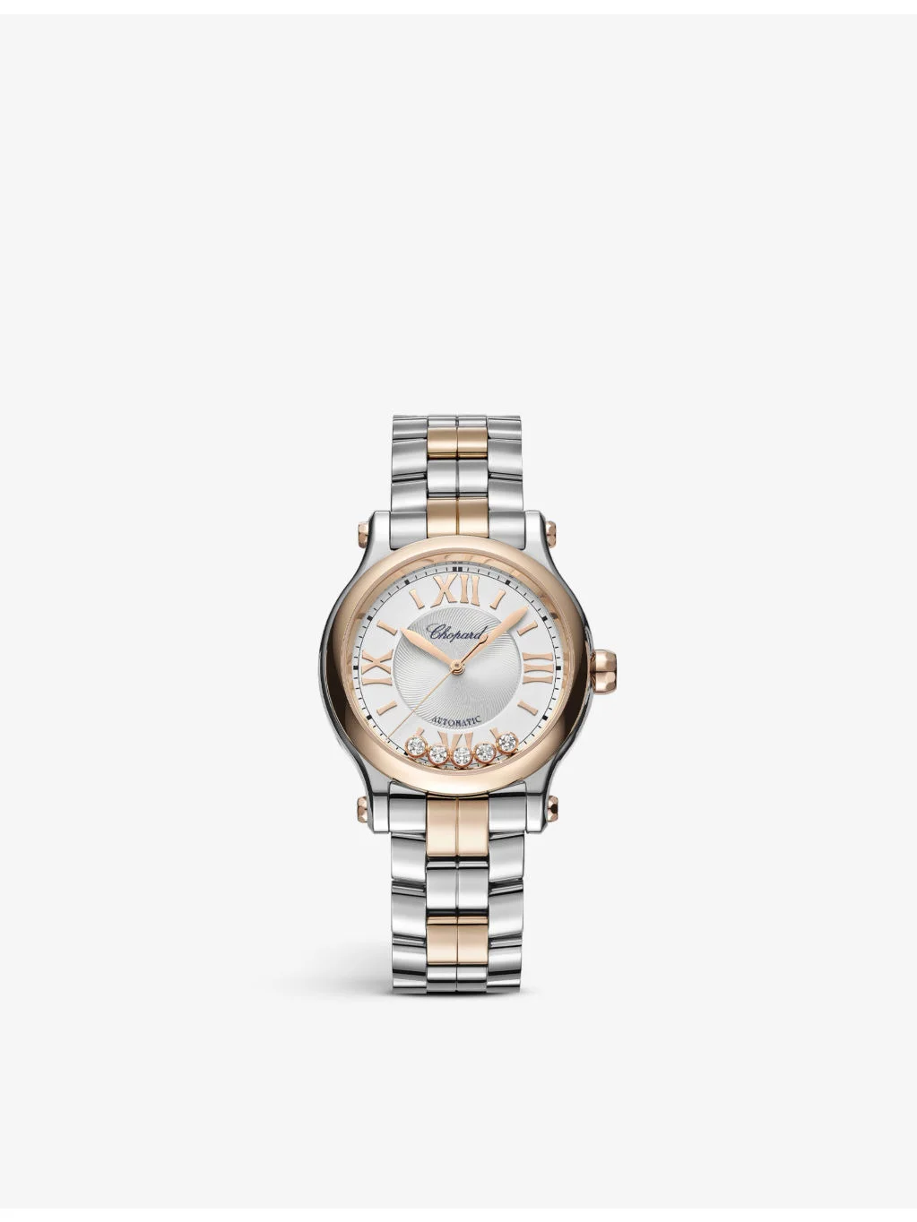 Happy Sport 278608-6002 18ct Rose-Gold, Stainless Steel and Diamond Automatic Watch - 1