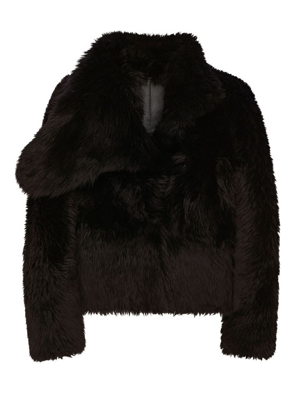 fluffy cropped jacket - 6
