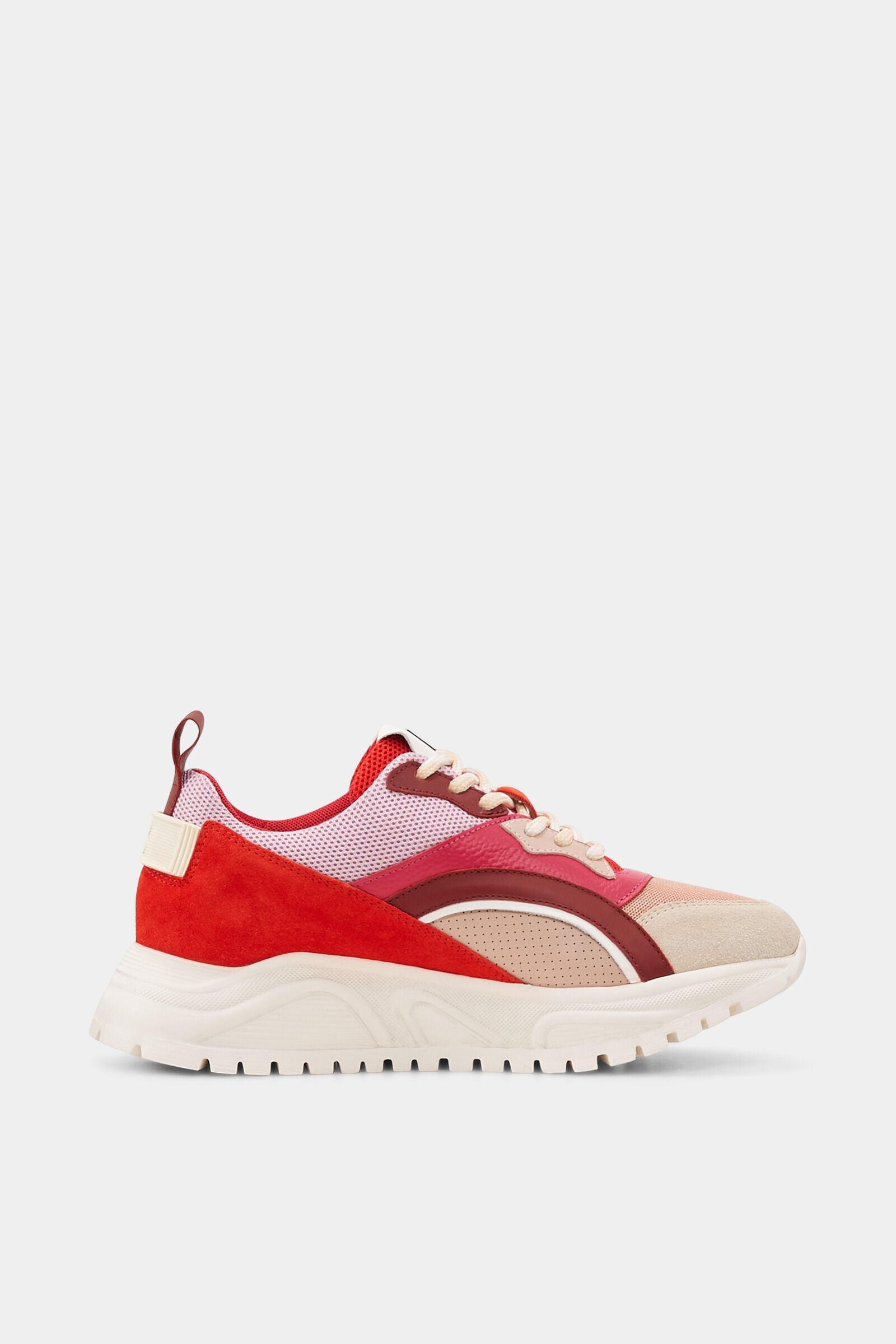 Malaga Sneaker in Coral/Pink/Beige - 2