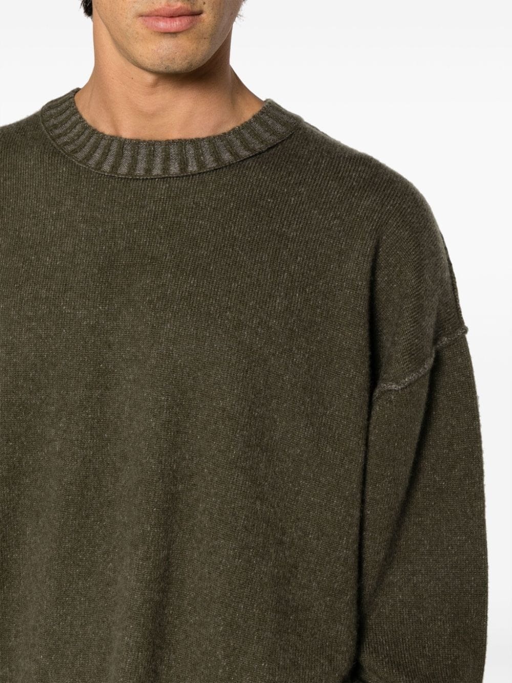 drop-shoulder cashmere jumper - 5