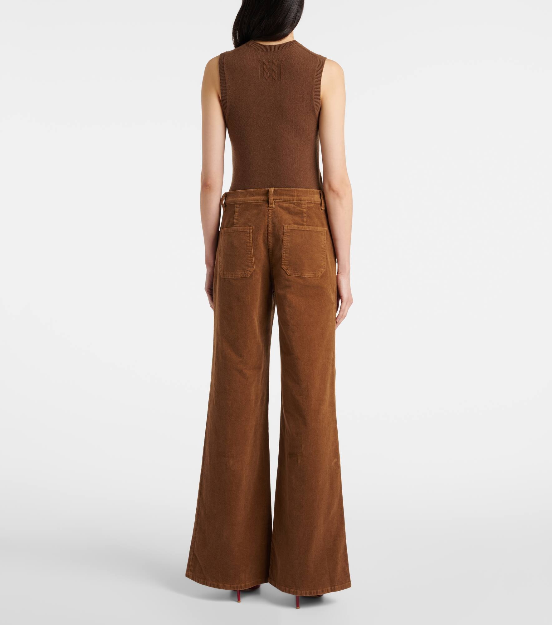 Florence high-rise corduroy flared pants - 3