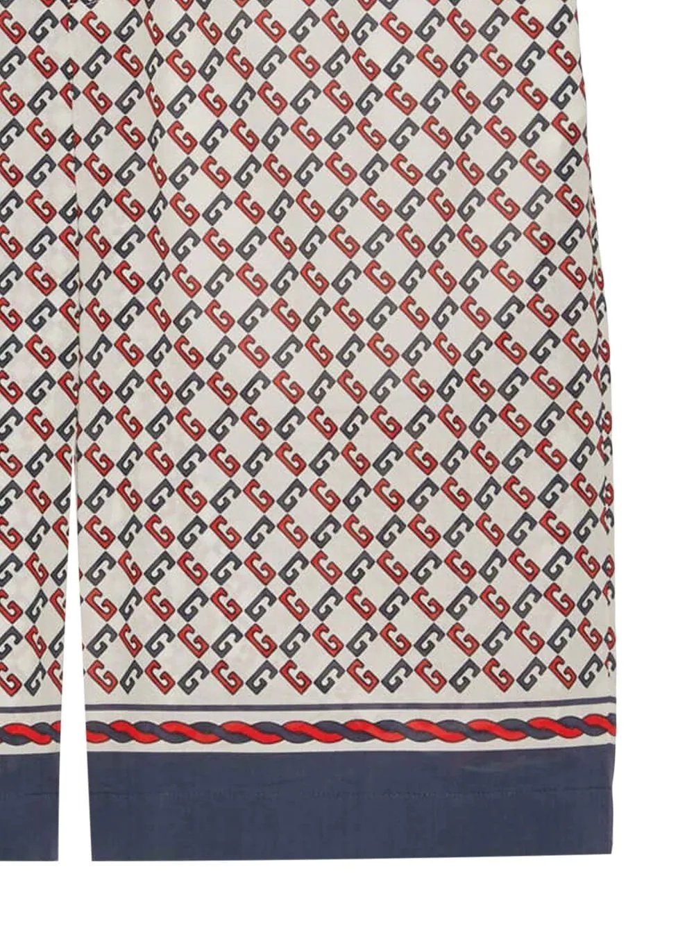 Geometric G print muslin shorts - 2