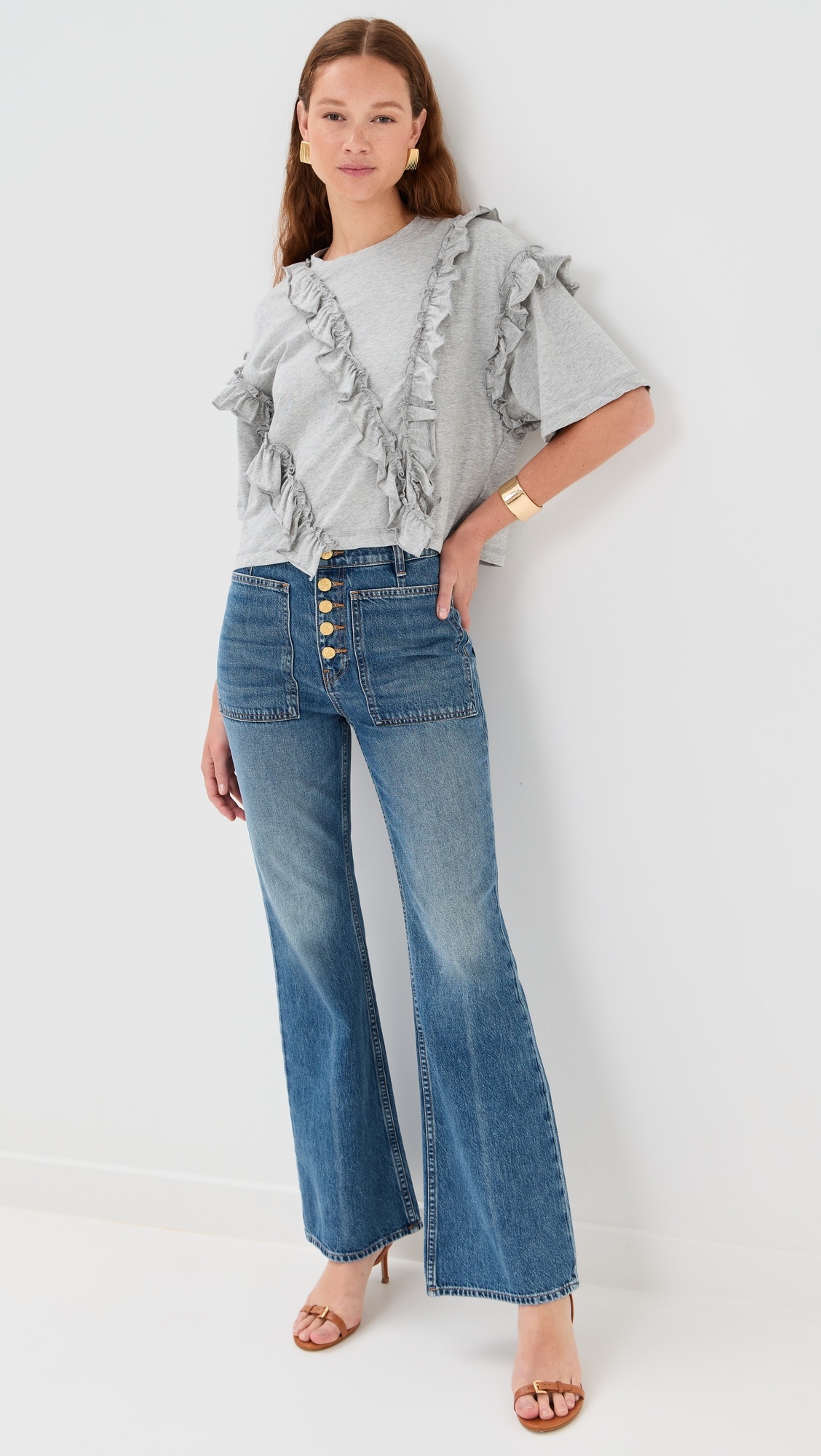 Sydney Short Sleeve Ruffle Tee - 4