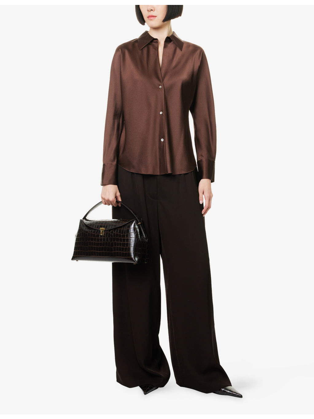 Relaxed-Fit Long-Sleeves Silk Shirt - 2