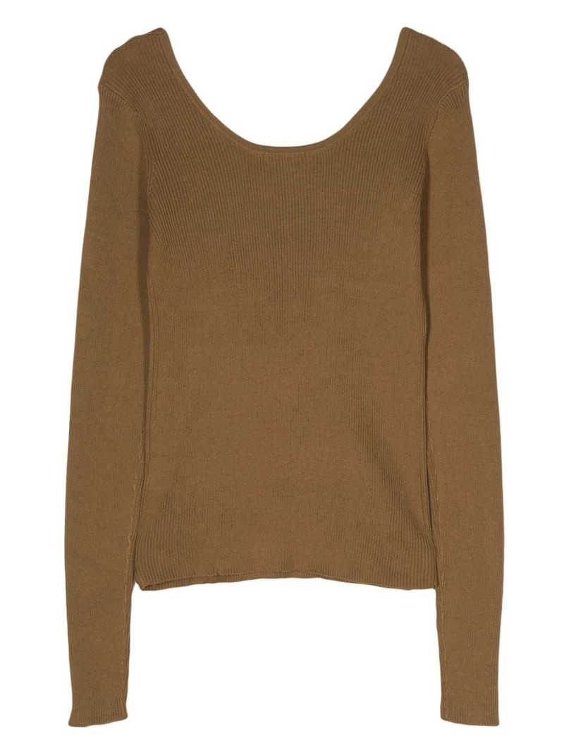Aspesi v-neck ribbed-knit jumper outlook