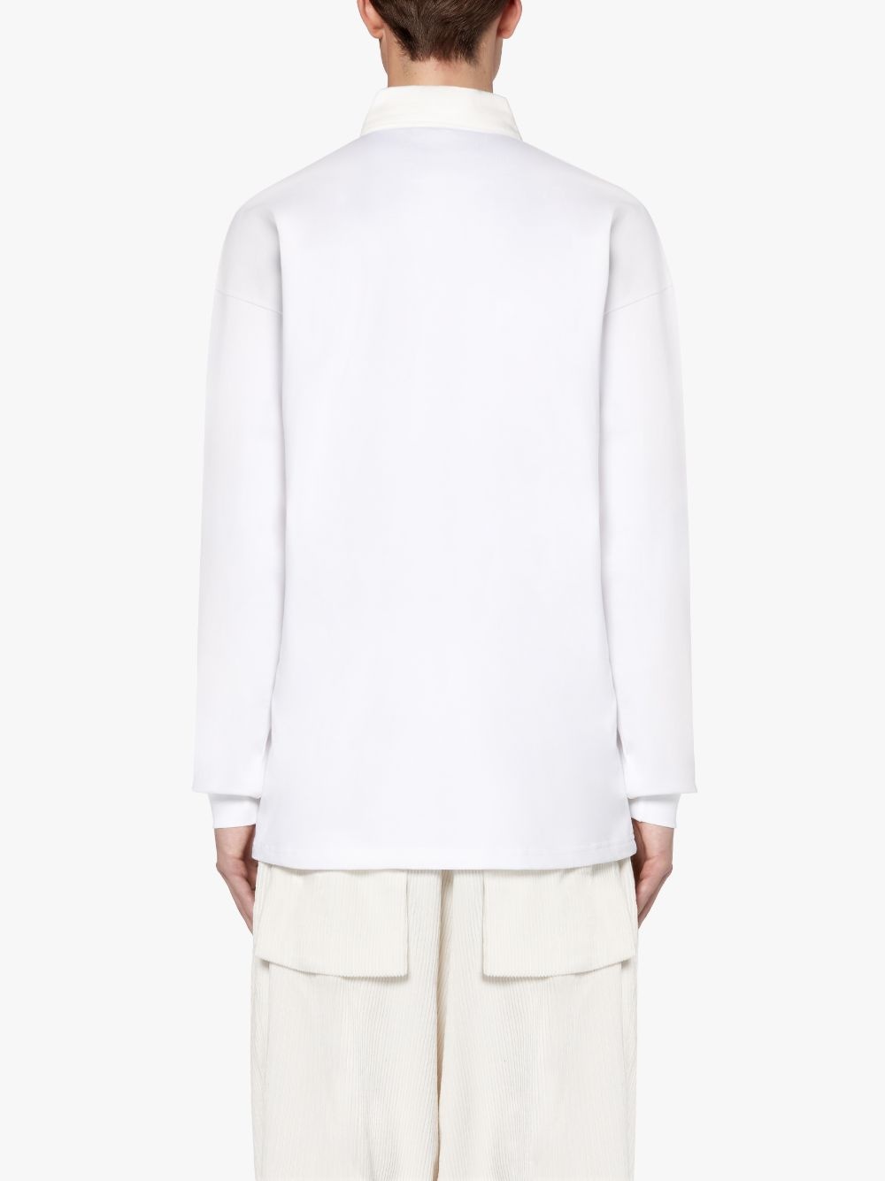 WHITE X BLACK COTTON RUGBY SHIRT | GJM-210 - 4
