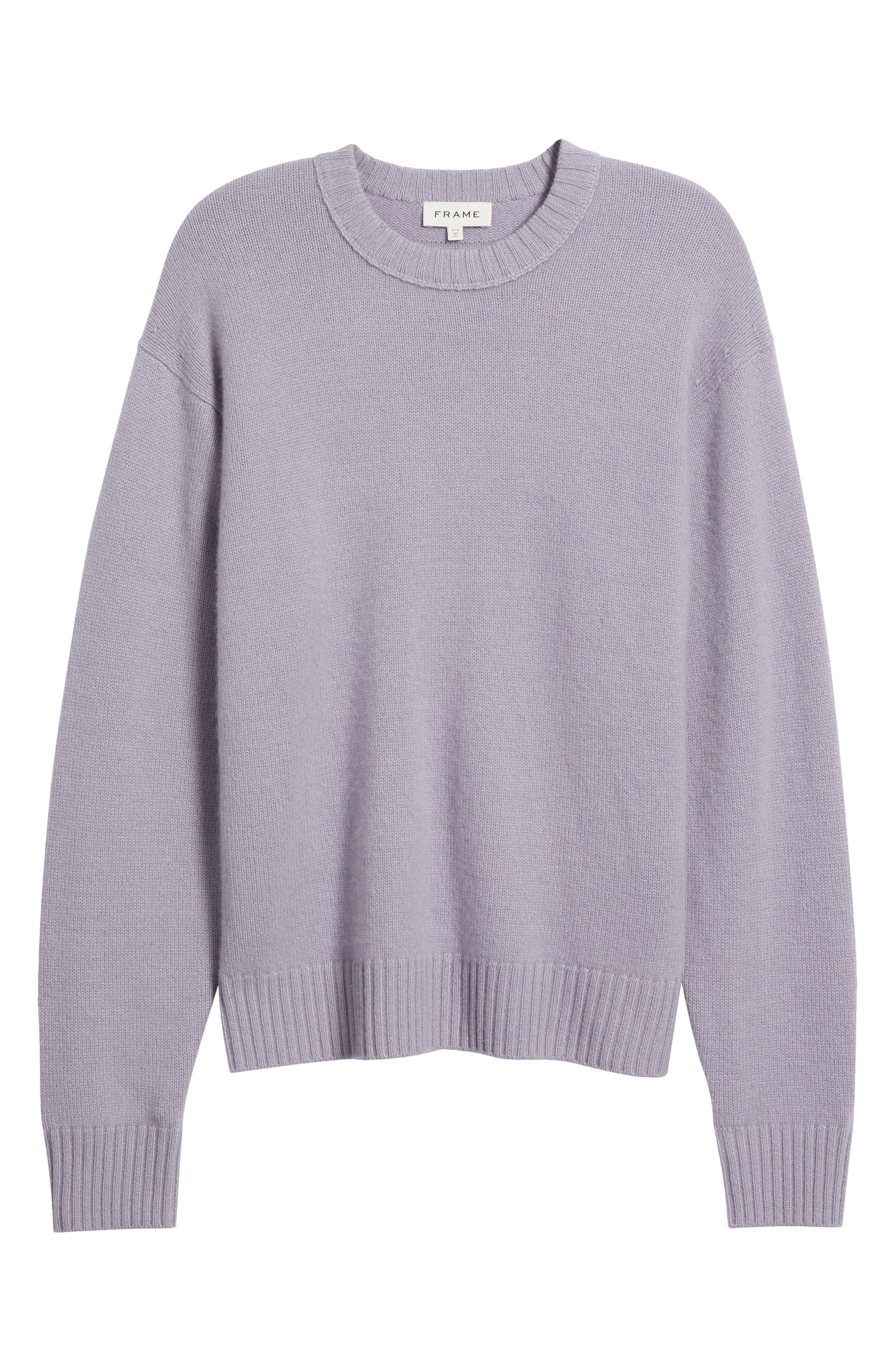 FRAME Cashmere Crewneck Sweater in Old Lavender at Nordstrom - 5