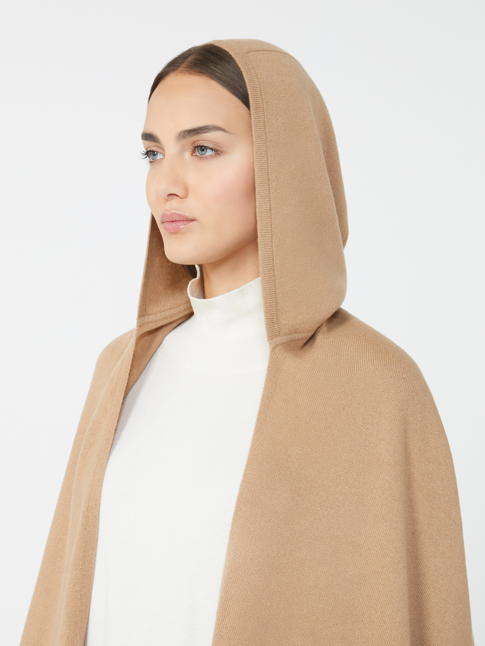 DELFINONEW Cashmere hooded shawl - 4