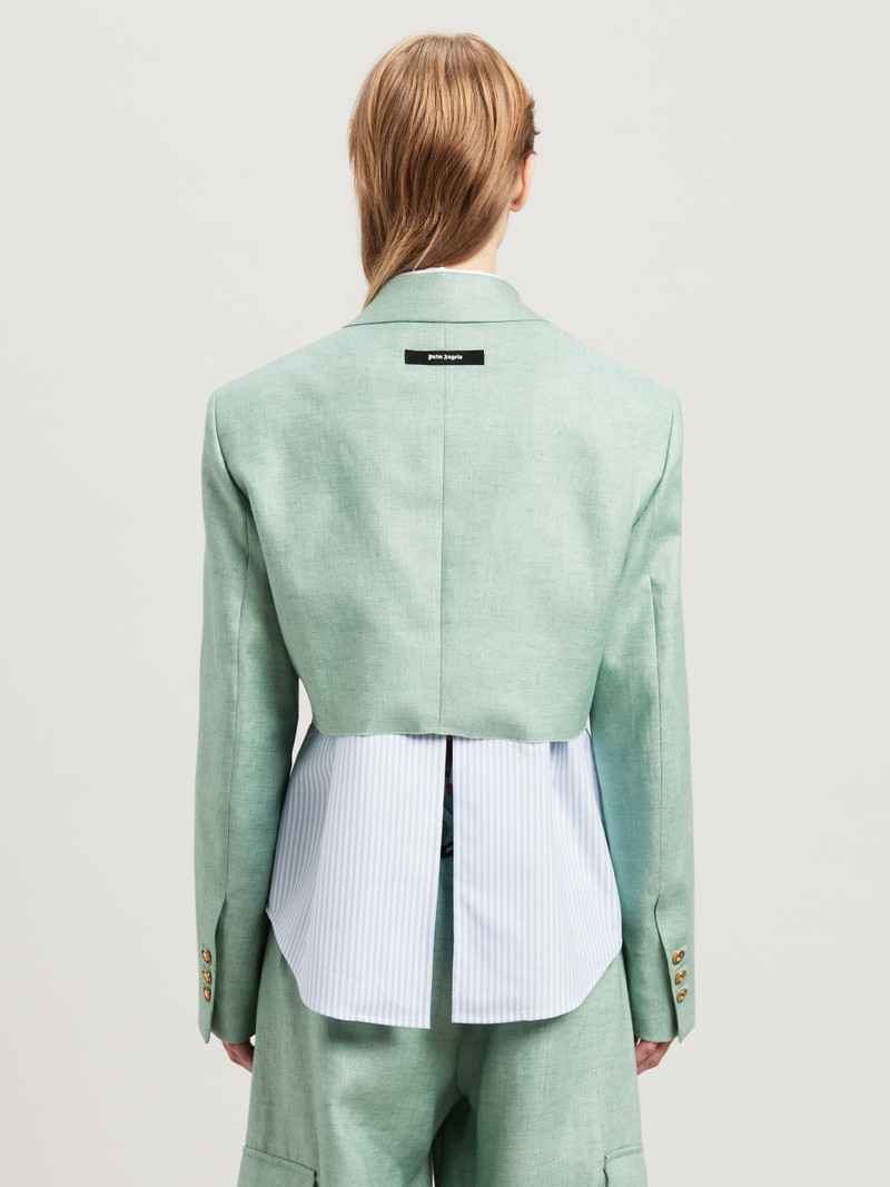 Cropped Linen Blazer 5