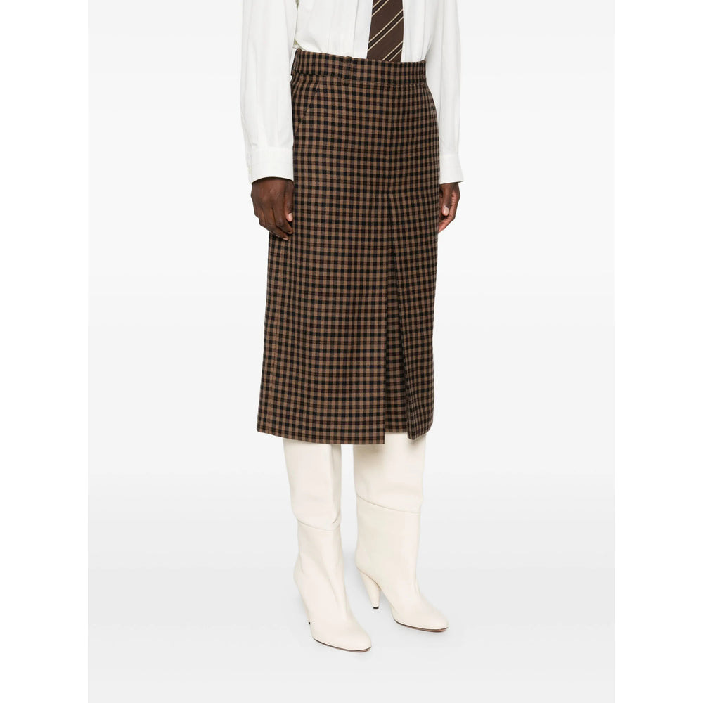 Saint Laurent Brown Trousers - Straight Trousers Women - 2