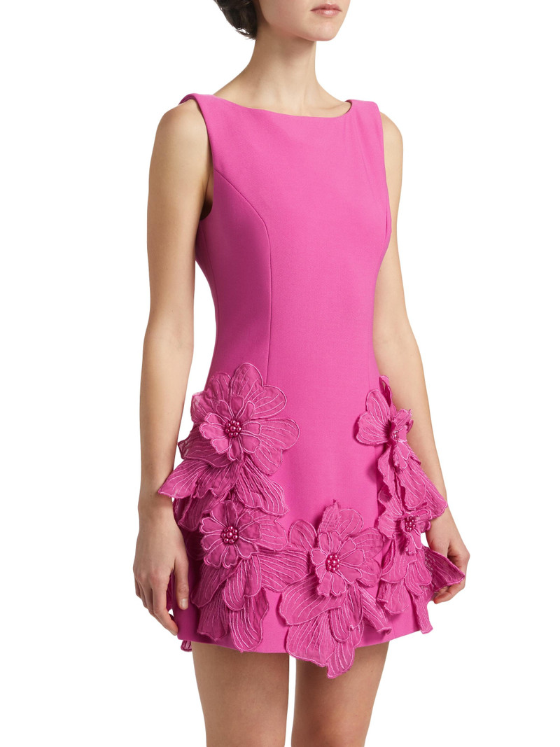 Women's Janelle Floral Appliqué Minidress - Fuchsia 4