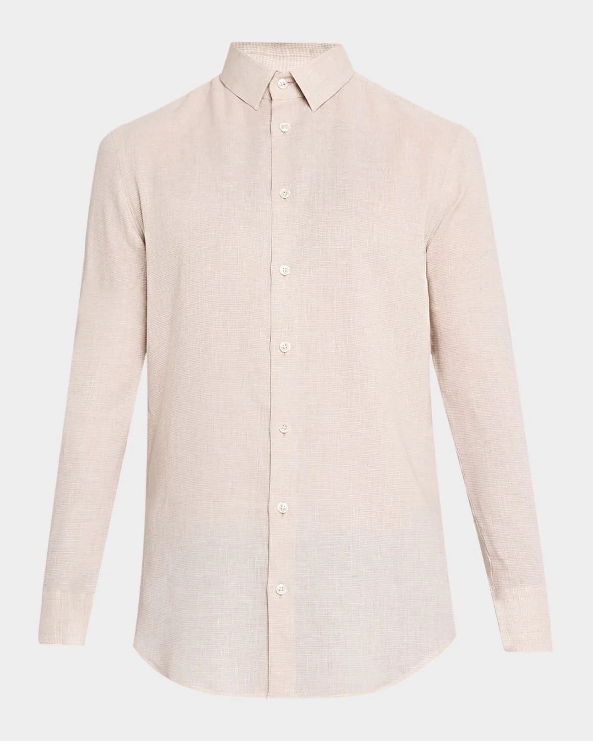 Men's Linen Houndstooth Sport Shirt - 1