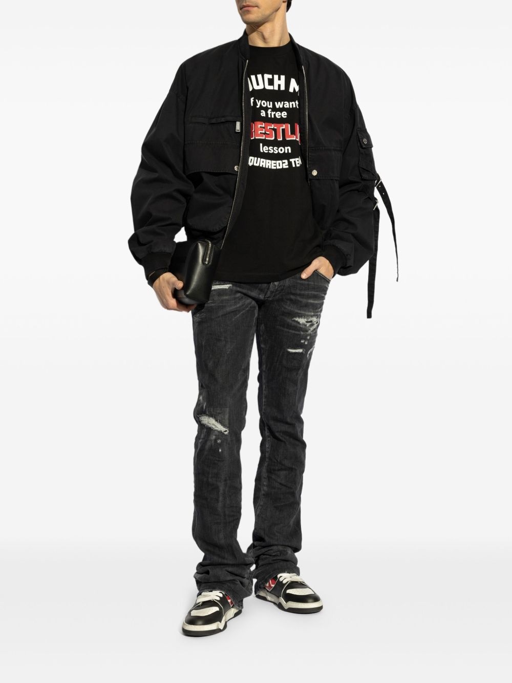 slogan-print cotton t-shirt - 2
