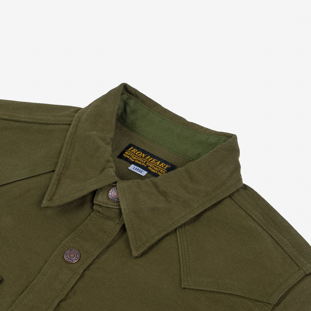 IHSH-331-ODG 12oz Moleskin CPO Shirt - Olive - 7