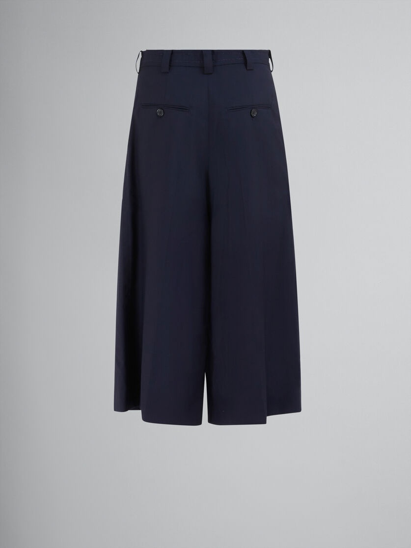 CROPPED PANTS IN DARK BLUE TROPICAL WOOL - 3