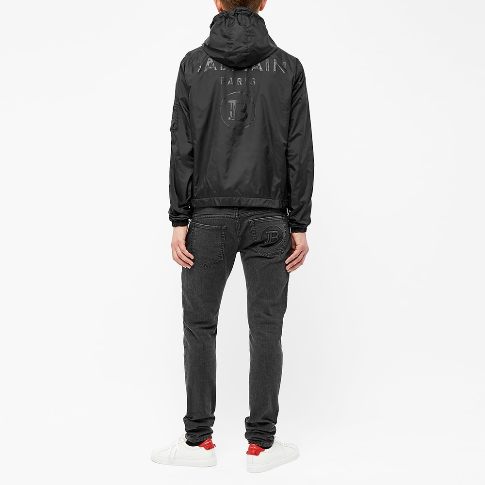 Balmain Back Print Nylon Windbreaker - 7