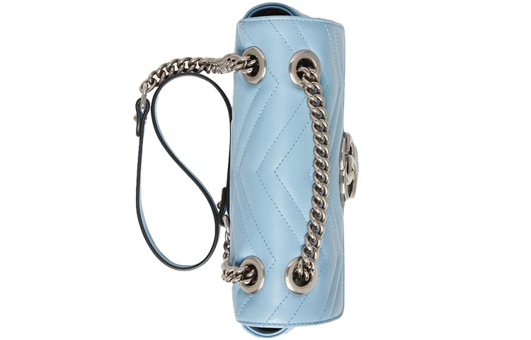 (WMNS) Gucci GG Marmont Mini Bag 'Pastel Blue' 446744-DTDIP-4928 - 5