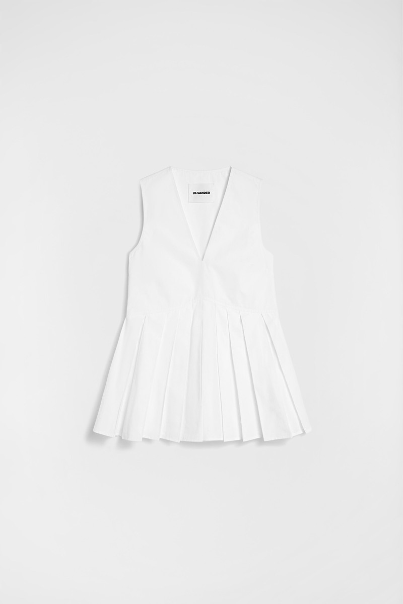 Cotton Poplin Pleated Top 1