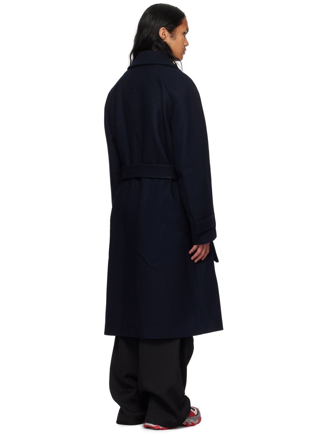 Navy Oversized Coat - 3
