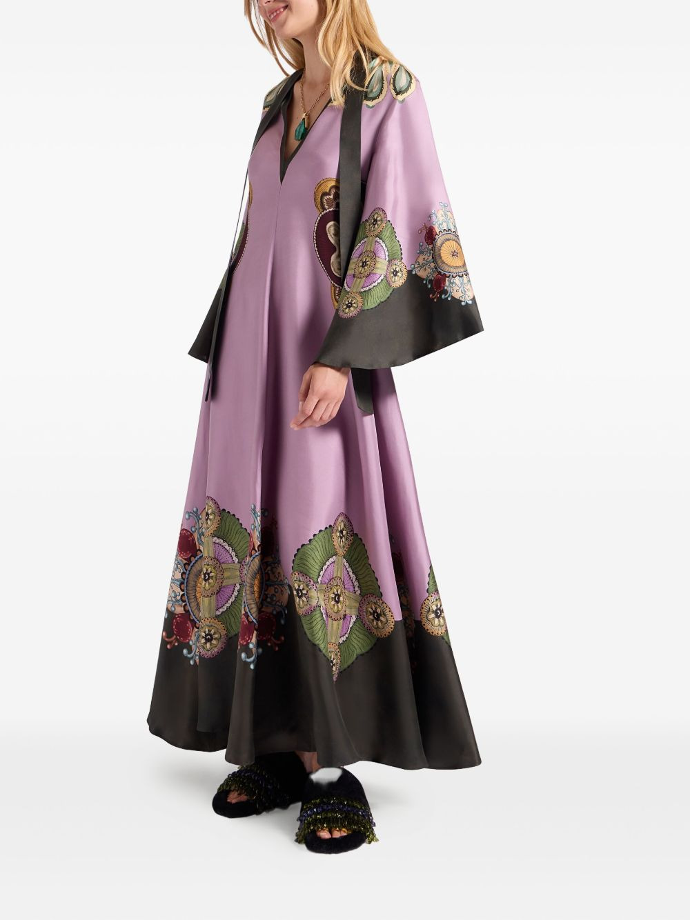 bell-sleeve maxi dress - 2