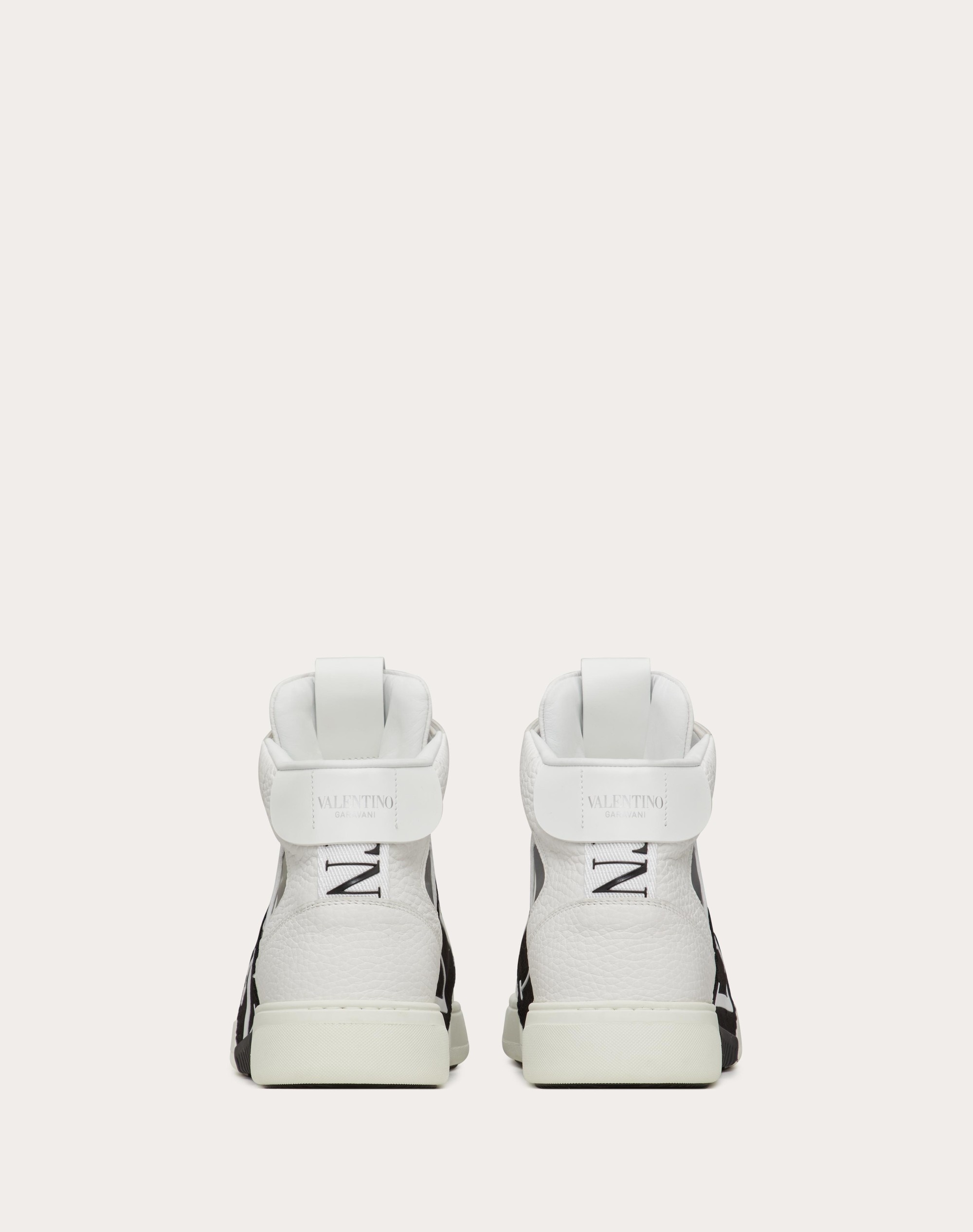 ★【VALENTINO】★Fabric Band VL7N Mid-Top Men's Sneakers★ Valentino Calfskin VL7N Sneakers (Black/White) Unboxing and