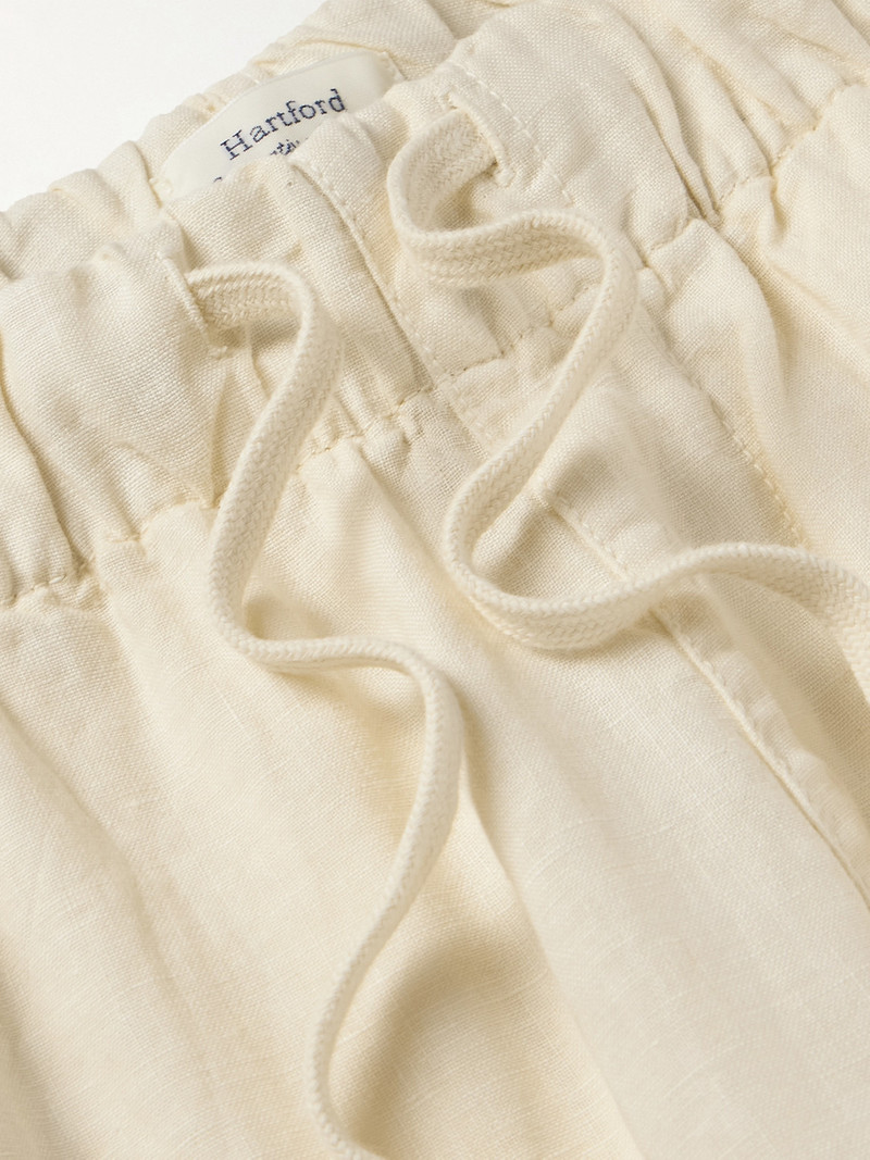 Joggy Straight-Leg Linen Drawstring Trousers 6