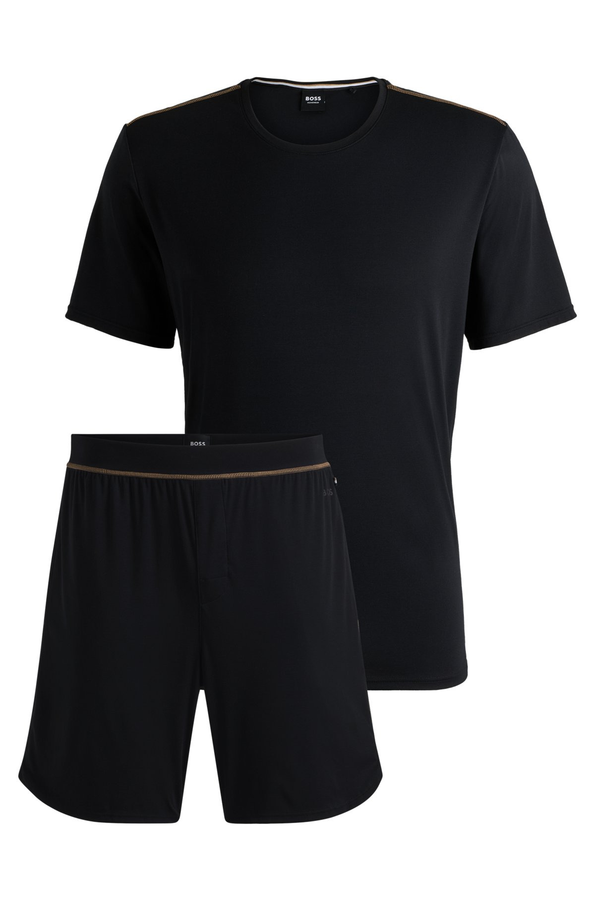 STRETCH-JERSEY PAJAMAS WITH OVERLOCK STITCHING - 5