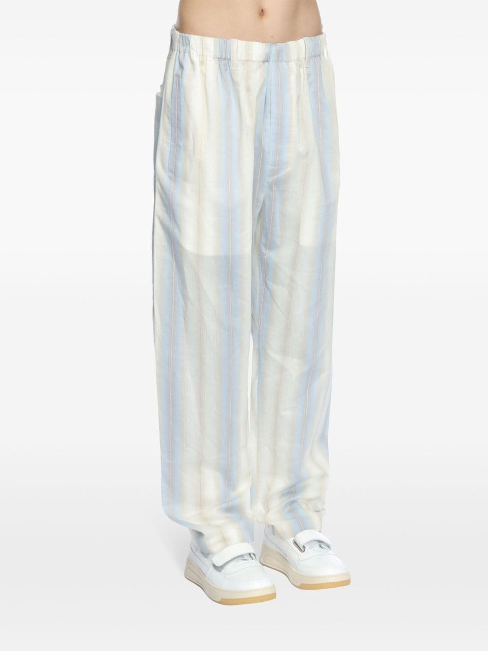 striped straight-leg trousers - 3