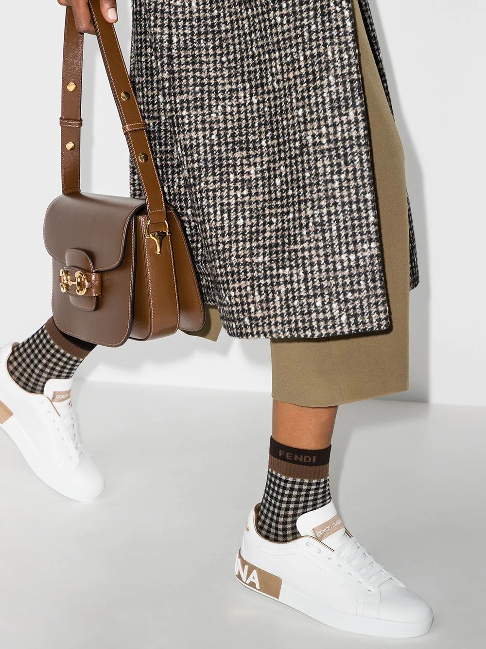 Portofino logo-patch sneakers - 3