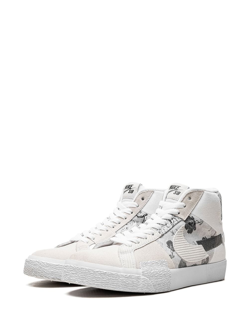 Nike Men\'s SB Zoom Blazer Mid Premium Floral Grey Men\'s Size 14  SKU#24128 Size 6 - Nike Zoom Blazer Premium SB Mid Paisley Pack  main image 4
