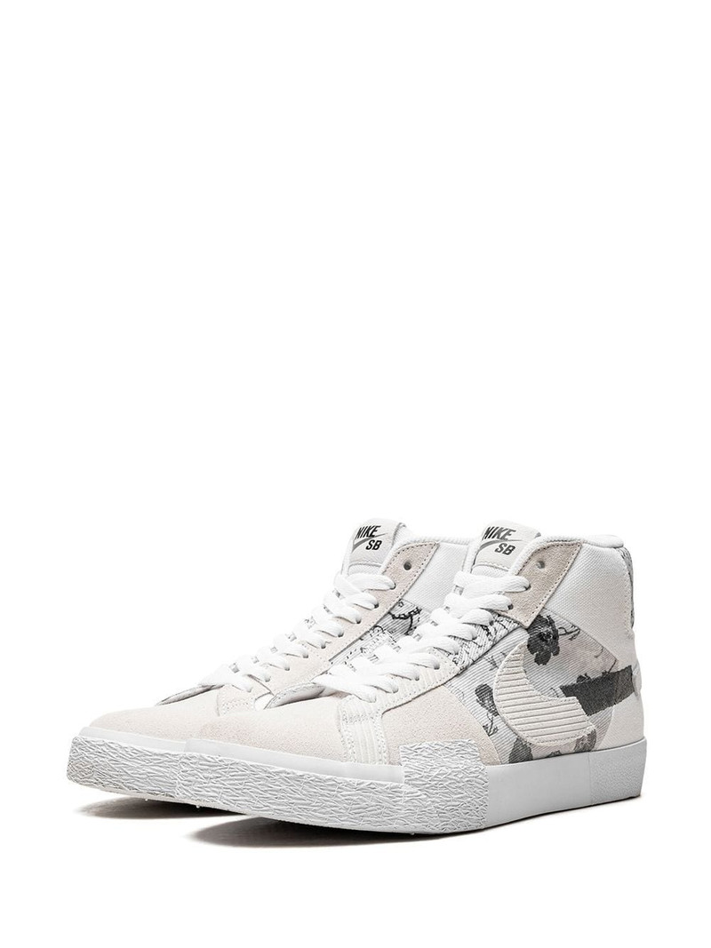 SB Zoom 블레이저 Mid Edge "Floral White/Grey" 스니커 5