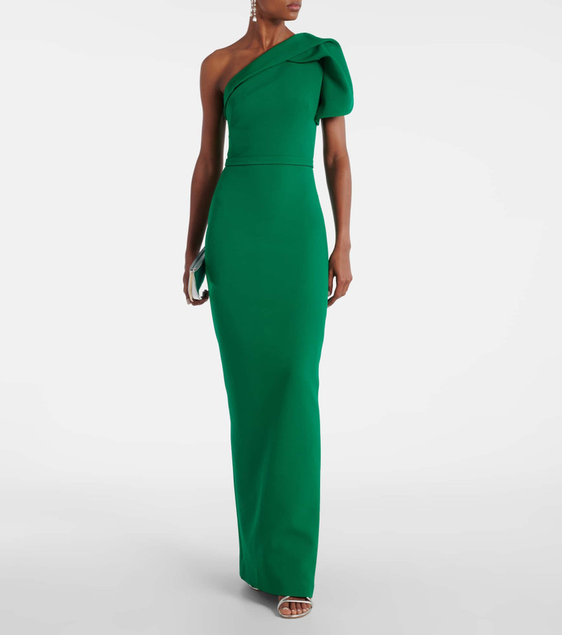 Safiyaa One-shoulder crêpe gown outlook