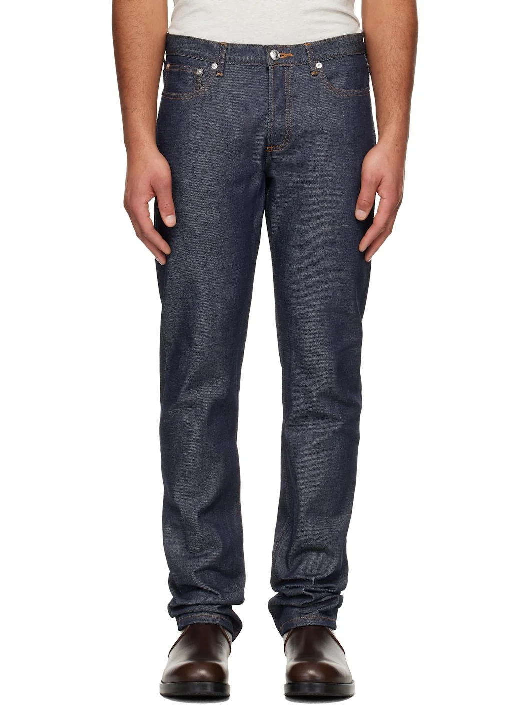 Navy Petit Standard Jeans - 1