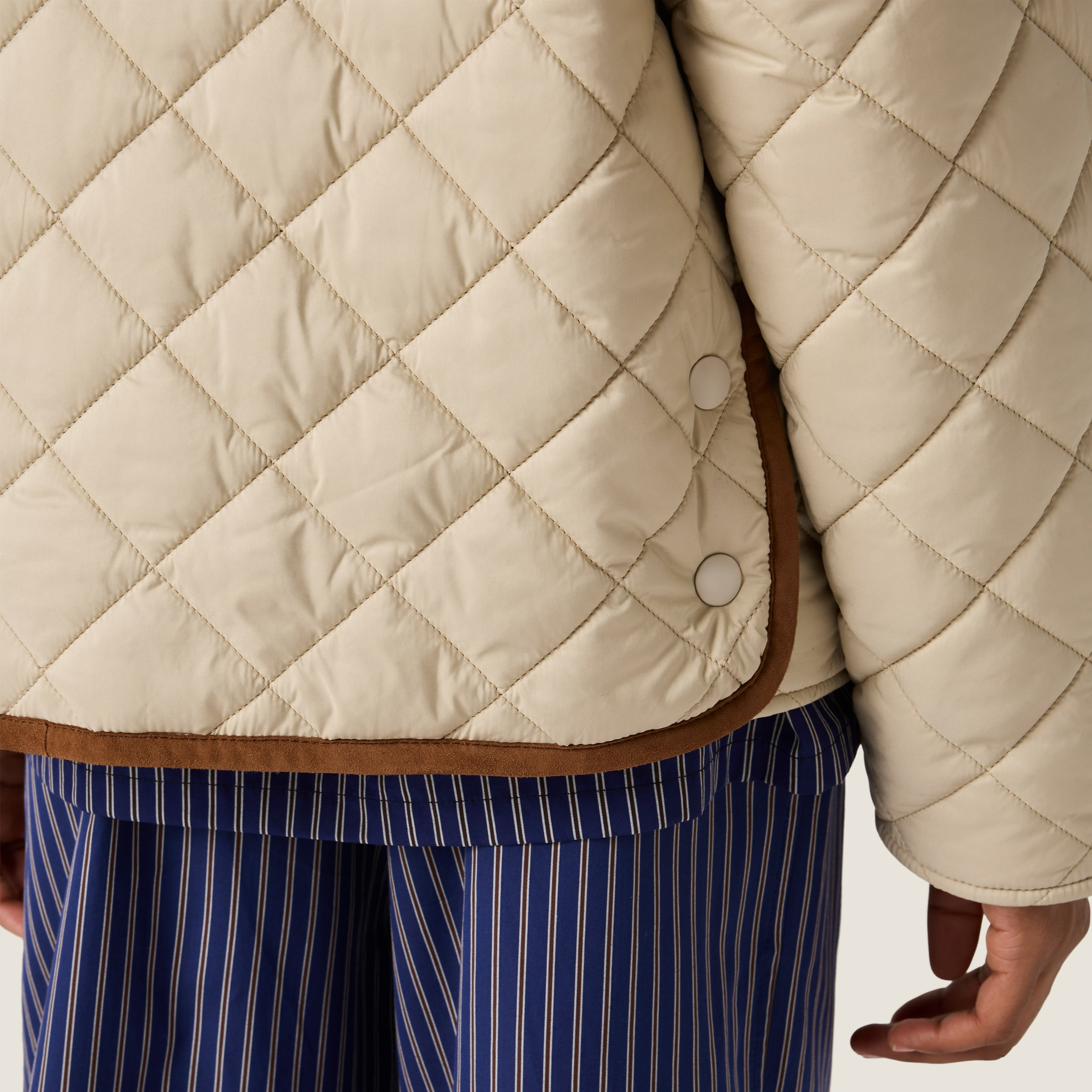 Quilted technical pongé blouson - 6