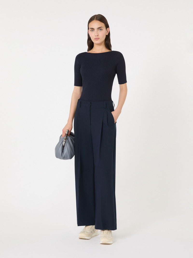 WEEKEND Max Mara WASER Slim-fit stretch viscose T-shirt outlook