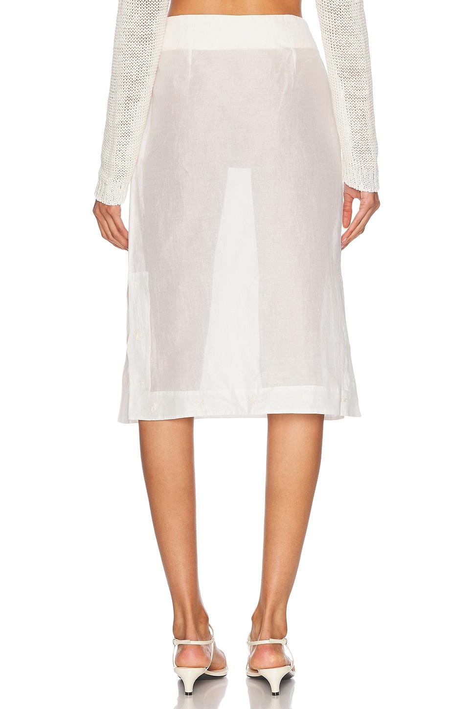 Embroidered Organza Skirt - 4